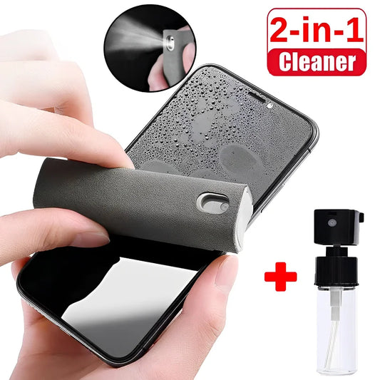 2-in-1 Screen Spray Bottle with Microfiber Cloth Set